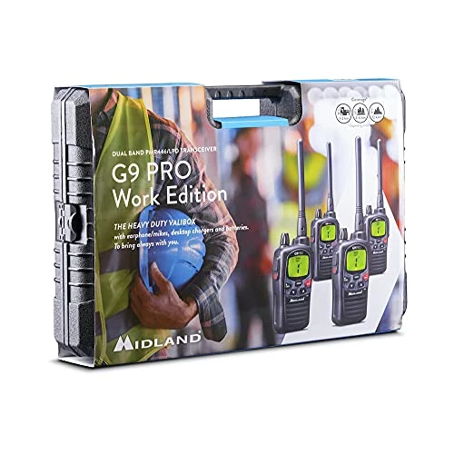 Midland G9 Pro 4er Kofferset C1385.05 PMR-Funkgerät, schwarz