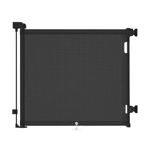Zeitlich begrenztes Angebot: Einziehbares Babygitter für Treppen, Türschutzgitter Mit Schloss, Erweiterbar auf bis zu 150 cm breites Hundegitter für Treppen, Türen, Flure, drinnen und draußen von 42.99 € auf 38.59 € (10% Rabatt)