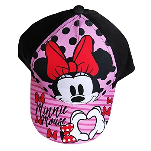 Offerta a tempo: Minnie Maus Berretto base Cape Minnie con motivo a pois e cuori per bambini, ragazzi e ragazze, Nero , 54 - 67% da 29.94 € a 9.99 €