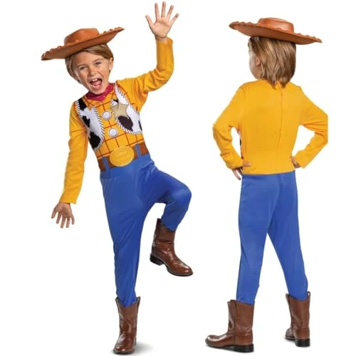 Disney Costume Sceriffo Woody Classico Bambino, Vestito Ufficiale Toy Story Bambini Taglia XS