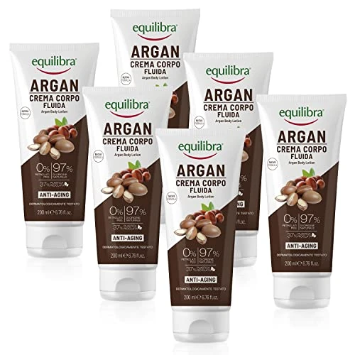 Offerta a tempo: equilibra Argan Crema Fluida Corpo, Confezione da 6 Pezzi (6 x 200 ml) - 25% da 22.99 € a 17.24 €