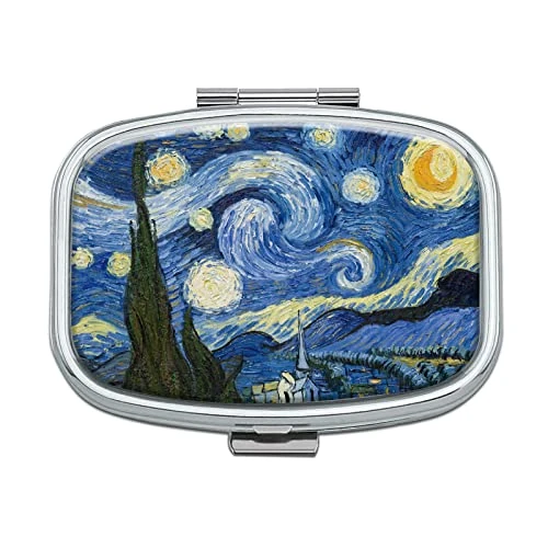 Offerta a tempo: Portapillole a 2 scomparti, contenitore portatile per pillole da tasca o borsa, contenitore decorativo in metallo per medicine e vitamine, regalo unico - 0.00% da 8.99 € a 8.99 €
