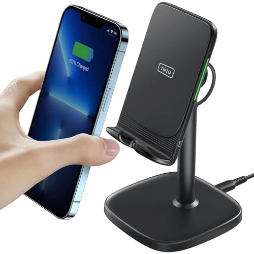 Offerta a tempo: INIU Caricatore Wireless Phone Stand, 15W Certificato Qi Ricarica Rapida di Adujstable Wireless Charger Holder Indicatore Adattivo Supporto per iPhone 15 14 13 12 11 Samsung Galaxy Xiaomi Google LG - 21% da 23.99 € a 18.99 €