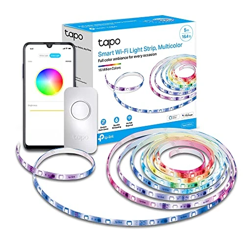 Oferta limitada: Tapo L920-5 – Tira LED Adhesiva Wi-Fi de 5M, RGB Multicolor, iluminación segmentable, sincronización con música, Control Remoto, Resistencia IPX4, Compatible con Alexa y Google Home de 44.27 EUR a 44.27 EUR (ahorro 0%)
