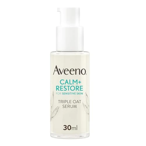 Offerta a tempo: Aveeno Face Calm+Restore Triple Avena Serum (1 x 30 ml), siero viso levigante istantaneo con triplo complesso di avena e febbre calmante per pelli fortificate e idratazione 24h, cura del viso per - 39% da 21.89 € a 13.30 €