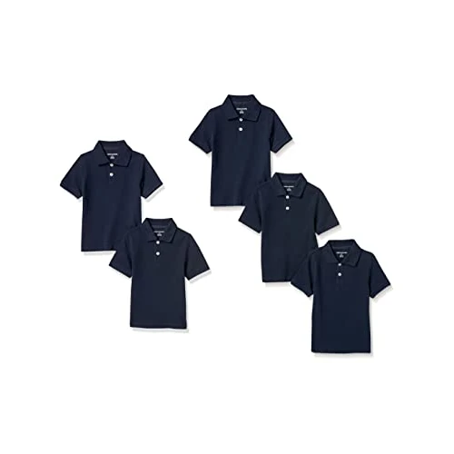 Oferta limitada: Amazon Essentials Camisas Polo de piqué de Manga Corta para Uniforme Escolar para niños pequeños, Paquete de 5, Azul Marino, 4T de 41.90 € a 41.90 € (ahorro 0.00%)