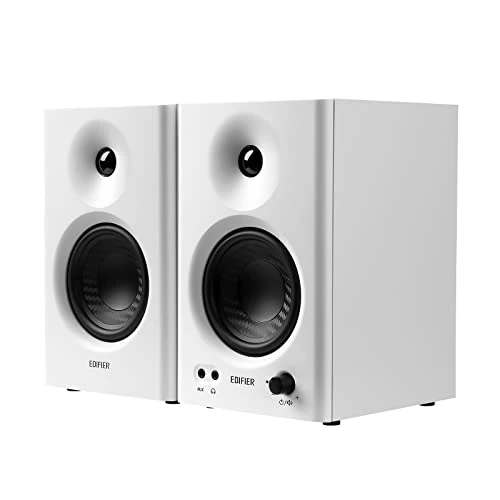 Offerta a tempo: Edifier MR4 Cassa Monitor da Studio per PC Registrazione, 4" Near Field Attive Monitor Altoparlanti - Bianco (coppia) - 15% da 99.99 € a 84.99 €