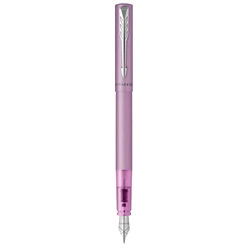 Offerta a tempo: Parker Penna stilografica Vector XL | Laccatura lillà metallizzato su ottone | Pennino medio con ricarica di inchiostro blu | Confezione regalo - 8% da 24.55 € a 22.53 €
