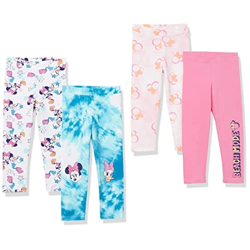 Offerta a tempo: Amazon Essentials Disney | Marvel | Star Wars | Frozen | Princess Leggings Bambine e Ragazze, Pacco da 4, Minnie/Spiaggia, 9 Anni - 0.00% da 25.23 € a 25.23 €