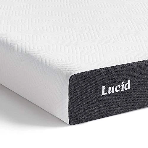 LUCID Memory Foam Mattress with Cooling Gel & Sustainable Bamboo Charcoal – Oeko-Tex – 13 cm Thick, Firm, 180 x 200 cm, Double