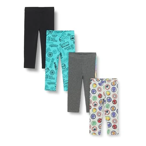 Oferta limitada: Amazon Essentials Disney | Marvel | Star Wars | Frozen | Princess Leggings Niña, Pack de 4, Iconos de Marvel, 5 años de 22.18 € a 22.18 € (ahorro 0.00%)
