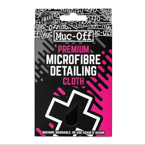 Muc-Off Microfibre Detailing Cloth - Compact Cleaning Cloth for Bicycle and Motorcycle Care - Polishing Cloth for Helmets, Visors and Goggles