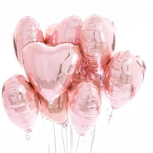 Offerta a tempo: 25 Palloncini Rosegold Rosa Oro Dorato a Forma di Cuore per Decorazione Romantica, San Valentino, Anniversario Matrimonio e Fidanzamento - 0.00% da 8.99 € a 8.99 €