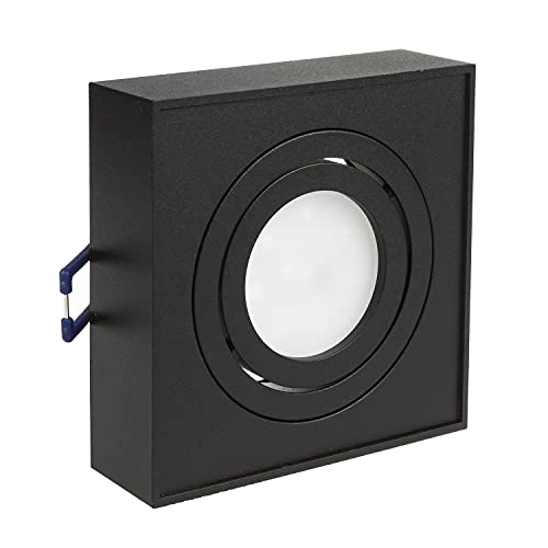 Offerta a tempo: Maclean MCE464 B Faretto da incasso Spot light per LED alogena GU10 (Faretto quadrato- senza lamp., Nero) - 40% da 12.92 € a 7.78 €