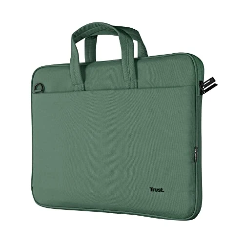 Tijdelijke aanbieding: Trust Bologna Eco-Laptoptas voor 16-Inch Laptops, van Gerecycled Plastic, met Schouderriem, Duurzame Dunne Tas Voor Reizen, Zaken, Kantoor, Werk - Groente van 22.99 € naar 19.99 € (13% korting)