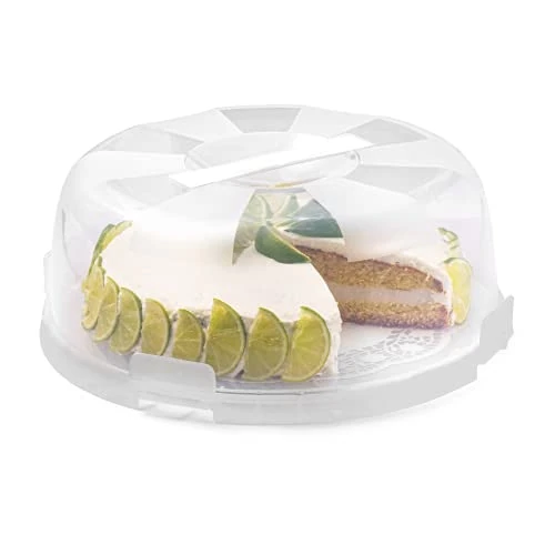 Offerta a tempo: Snips - Porta Torta con Coperchio Délice, 4 Chiusure, Piatto Porta Torte, Crostata, Dolci con Campana e Manico Ergonomico, Altezza 9x28 Diametro Bianco Made in Italy - 43% da 14.99 € a 8.50 €