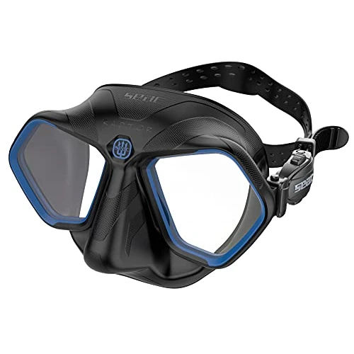 Offerta a tempo: SEAC Raptor, Maschera Low Volume per Apnea e Pesca Subacquea, Nero/Blu - 15% da 39.60 € a 33.60 €