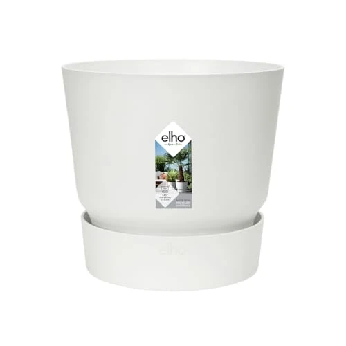 Offerta a tempo: Elho Greenville Round 18 - Vaso per Esterno - Ø 18.3 x H 17.4 cm - Bianco/White - 27% da 13.75 € a 9.99 €