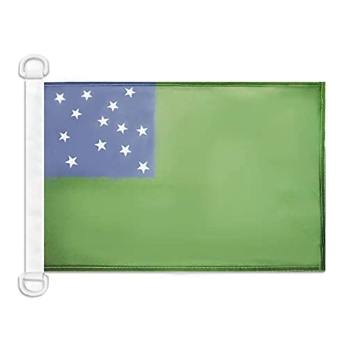 BANDERA NAUTICA de los GREEN MOUNTAIN BOYS AMERICANOS 45x30cm - Pabellón de conveniencia DE LOS GMB 30 x 45 cm anillos - AZ FLAG