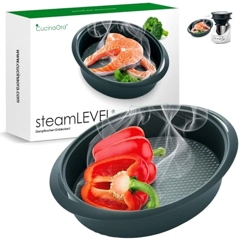 CucinaOra SteamLEVEL Varoma per Bimby TM6 TM5 TM31 - Accessori Vorwerk - Accessori da Cucina per Bimby - Aumenta la Superficie di Cottura