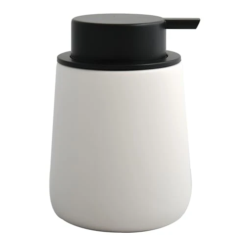 Oferta limitada: MSV - Dispensador de Jabón Cerámico - MAONIE Blanco Mate - 300 ML - Elegante y Práctico para Baño - Ideal para Estilo Contemporáneo - Ø 75 x 175 mm - Uso Diario de 9.99 € a 9.99 € (ahorro 0.00%)