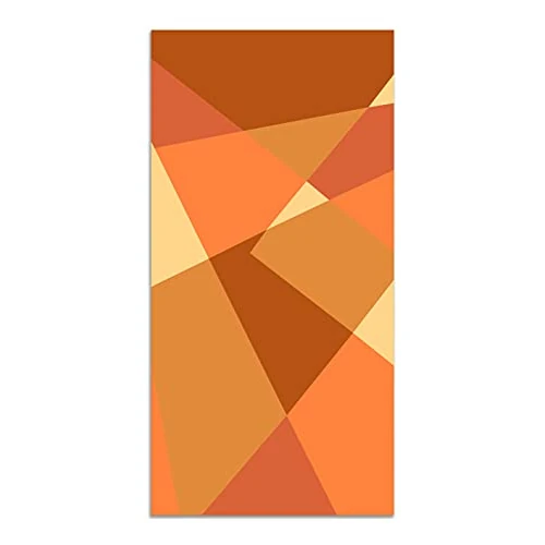 Panorama Floor Mat Orange Abstract Geometry 79x59 inches - Waterproof Mat - Plastic Mat - Under High Chair Mat - Waterproof Outdoor Rug - PVC Vinyl Floor Mats - Kitchen - Carpet - Vinyl Rug