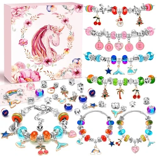Offerta a tempo: ZOOI Regalo Bambina 6-12 Anni, Idee Regalo Ragazza per Ragazze, Kit per Braccialetti Gioielli Kit Braccialetti fai da te Bambina, Idee Regalo Natale Originali Compleanno - 0% da 9.98 € a 9.98 €