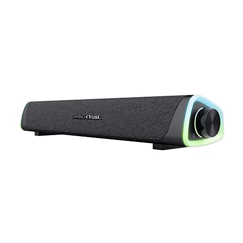 Begrenztes Angebot: Trust Gaming GXT 620 Axon RGB Soundbar 12W, Stromversorgung über USB, 3.5mm AUX, PC Lautsprecher mit LED-Beleuchtung für Desktop-Computer, Laptop, Smartphone, Tablet, TV - Schwarz von 34.88 EUR auf 19.53 EUR (Rabatt 44%)