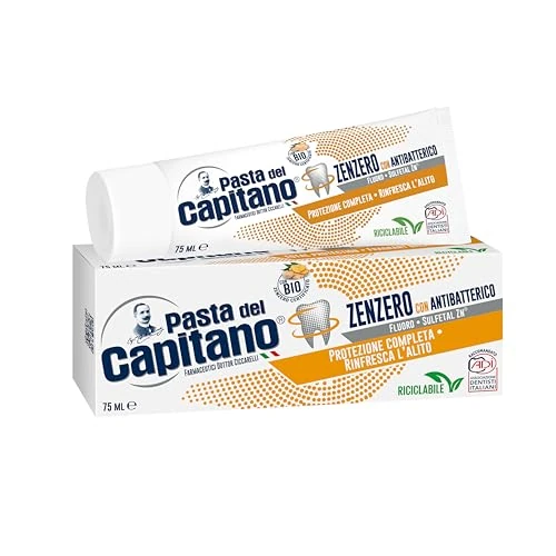 Pasta del Capitano Tandpasta gember met antibacterieel, 75 ml