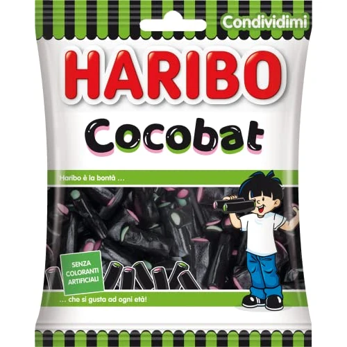 Haribo Cocobat, Caramelle Gommose Ripiene, Gusto Liquirizia, Ideali Per Feste E Dolci Momenti Di Relax - 265gr