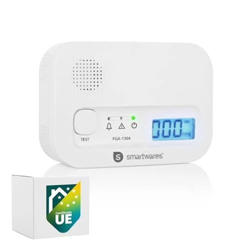 Limited-time offer: Smartwares Carbon Monoxide Detector - 10 Year Sensor - Digital Screen - Display and Test Button - FGA-13041 from 18.99 GBP to 17.27 GBP (save 9%)