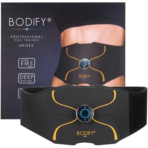 Zeitlich begrenztes Angebot: Bodify® EMS Bauchtrainer Pro - Gezielte Stimulation der Bauch Muskulatur! - Muskelaufbau - Bauchtrainer - Stimulationsgerät Bauch Muskeln - Bauchmuskeltrainer für Männer und Frauen - DAS ORIGINAL von 119.90 € auf 119.90 € (0.0