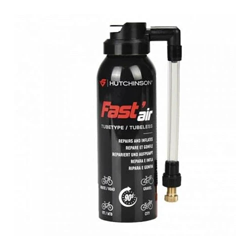 Hutchinson - Fast'air - Accessoires vélo - Spray latex - Tubeless Ready - TubeType - 125 ML