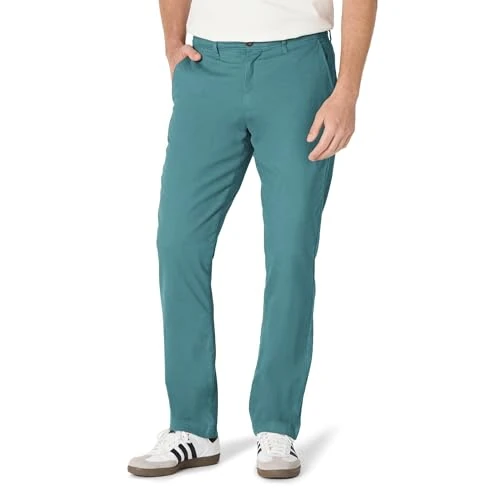 Oferta limitowana: Amazon Essentials Men's Sportowe casualowe spodnie chinosy ze stretchem athletic fit (dostępne w wersjach Big i Tall), Szałwiowy, 30W / 28L z 130.00 zł na 130.00 zł (oszczędź 0.00%)