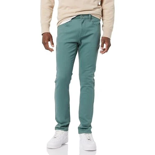 Amazon Essentials Jeans Elasticizzati Skinny - Colori Fuori Produzione Uomo, Verde Salvia, 29W / 32L
