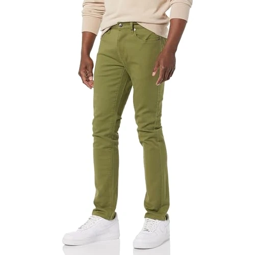 Zeitlich begrenztes Angebot: Amazon Essentials Herren Stretchjeans, Skinny-Passform - Auslauffarben, Olivgrün, 36W / 28L von 19.58 € auf 19.58 € (0.00% Rabatt)