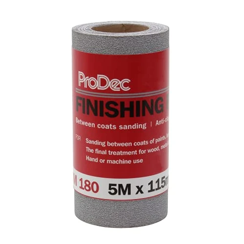 ProDec Rouleau papier abrasif de finition 5 m grain moyen 180