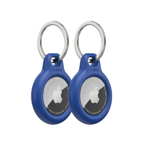 Offerta a tempo: Belkin Custodia per AirTag con anello portachiavi (Secure Holder, guscio protettivo antigraffio per Air Tag) – Confezione da 2, Blu - 25% da 19.99 € a 14.99 €