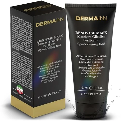 Offerta a tempo: Renovase Mask Maschera Idratante, Esfoliante Viso con Acido Glicolico, Peeling Viso, Trattamento Antimacchie Siero Anti Imperfezioni Idratante per Tutti Tipo di Pelle - 38% da 18.70 € a 11.55 €