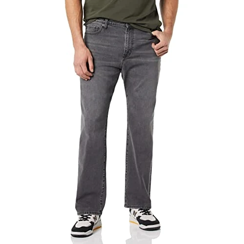 Zeitlich begrenztes Angebot: Amazon Essentials Herren Bootcut-Jeans mit gerader Passform - Auslauffarben, Verwaschenes Grau, 29W / 29L von 25.10 € auf 25.10 € (0.00% Rabatt)