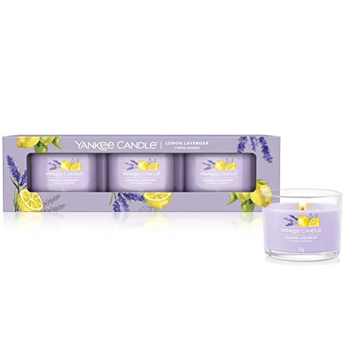 Limited offer: Yankee Candle Scented Candles Gift Set | Lemon Lavender Filled Votive Candles | Soy Blend Wax Mix | 3 Count, Lemon Lavendar, One Size, 1686369E from 12.90 EUR to 10.29 EUR (save 20%)
