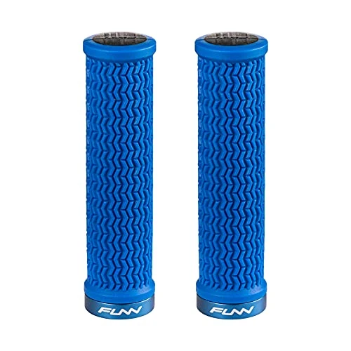 Offerta a tempo: Funn Holeshot Manopole per Mountain Bike con Chiusura Singola, Diametro Interno di 22 mm, Manopole per Manubrio di Bicicletta Resistenti alle Estremità Indurite (Blu) - 35% da 18.50 € a 11.99 €