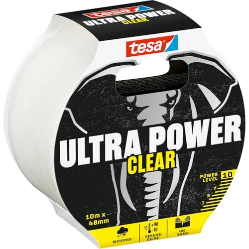 Offerta a tempo: tesa Nastro per Riparazioni Ultra Power Clear - Nastro di riparazione trasparente — 20% da 12,60 € a 10,06 €
