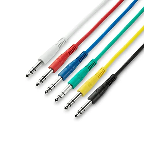 Tijdelijke aanbieding: Adam Hall Cables 3 Star BVV 0015 Set - 6-delige set patchkabels 6,3 mm jack stereo 0,15 m van 7.00 € naar 7.00 € (0.00% korting)