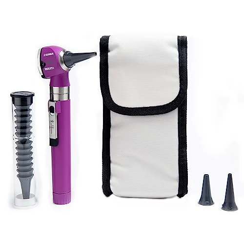Oferta limitada: GIMA Otoscopio SIGMA C con luz LED, en bolsita portable para utilización, Otoscopio con ampliación, para ORL, Oftalmología, Niños, Adultos, Animales Domésticos (Violeta) + 14 espéculos, violeta de 46.70 € a 46.70 € (ahorro 0.00%)