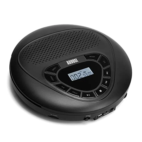Offre limitée : August SE10 Lecteur CD Portable Rechargeable USB-C avec Ecouteurs, Antichoc de 64.95 € à 49.95 € (23% de remise)