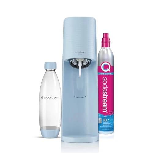 Limitiertes Angebot: SodaStream Terra Best-Seller Sprudelwassermaschine | Pack 1 Flasche 1 l + 1 Gasnachfüller 60 l zum Anklemmen | Blau von 124.10 EUR auf 124.10 EUR (Spare 0%)