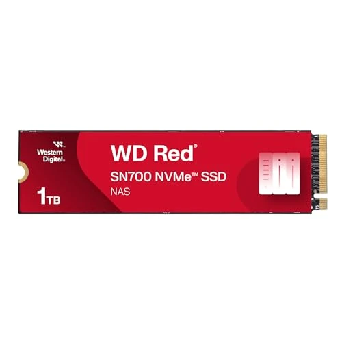 Limited offer: Western Digital 1TB WD Red SN700 NVMe Internal Solid State Drive SSD for NAS Devices - Gen3 PCIe, M.2 2280, Up to 3,430 MB/s - WDS100T1R0C from 239.64 EUR to 239.64 EUR (save 0%)