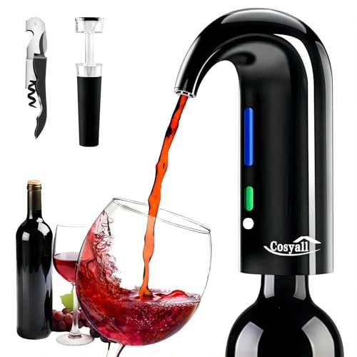 Limitiertes Angebot: Cosyall Elektrischer Wein Dekanter, Elektrischer Weinbelüfter, Ein-Knopf automatischer Weinspender Schnelle Sauerstoffanreicherung von Rotwein, weinerkantmacher Zum Familienfeier Geschenk (Schwarz) von 40.99 EUR auf 40.99 EUR (Spare 0%)