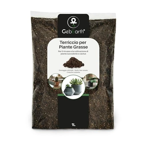 Offerta a tempo: GebEarth® - Terriccio Professionale per Piante Grasse e Succulente da 1 Litro【 Substrato ideale per Cactacee e altre Piante Grasse da Appartamento 】 - 0.00% da 7.97 € a 7.97 €